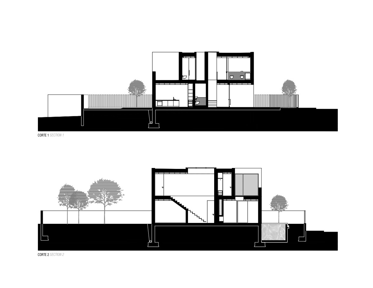 Nietypowa, geometryczna bryła domu w środkowej Portugalii
