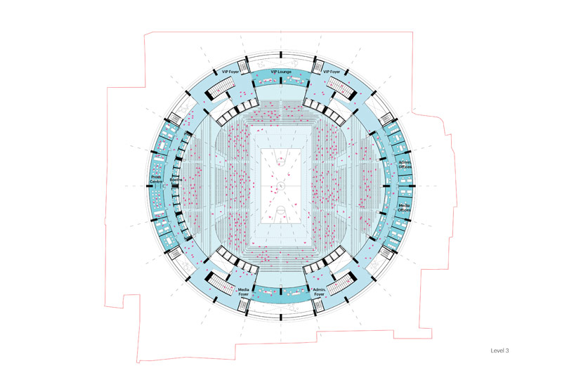 &bdquo;Grand Ballroom&rdquo; projektu MVRDV wygrywa konkurs na arenę sportową z apartamentami i hotelem w Tiranie