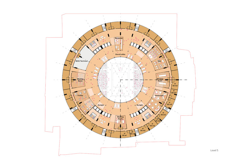 &bdquo;Grand Ballroom&rdquo; projektu MVRDV wygrywa konkurs na arenę sportową z apartamentami i hotelem w Tiranie