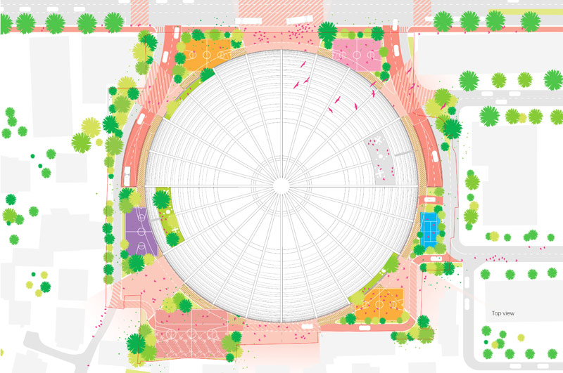 &bdquo;Grand Ballroom&rdquo; projektu MVRDV wygrywa konkurs na arenę sportową z apartamentami i hotelem w Tiranie