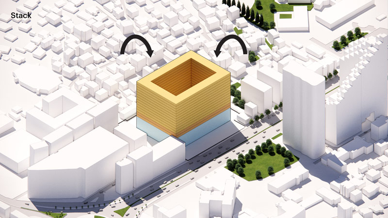 &bdquo;Grand Ballroom&rdquo; projektu MVRDV wygrywa konkurs na arenę sportową z apartamentami i hotelem w Tiranie