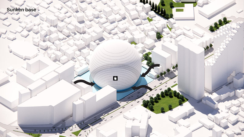 &bdquo;Grand Ballroom&rdquo; projektu MVRDV wygrywa konkurs na arenę sportową z apartamentami i hotelem w Tiranie