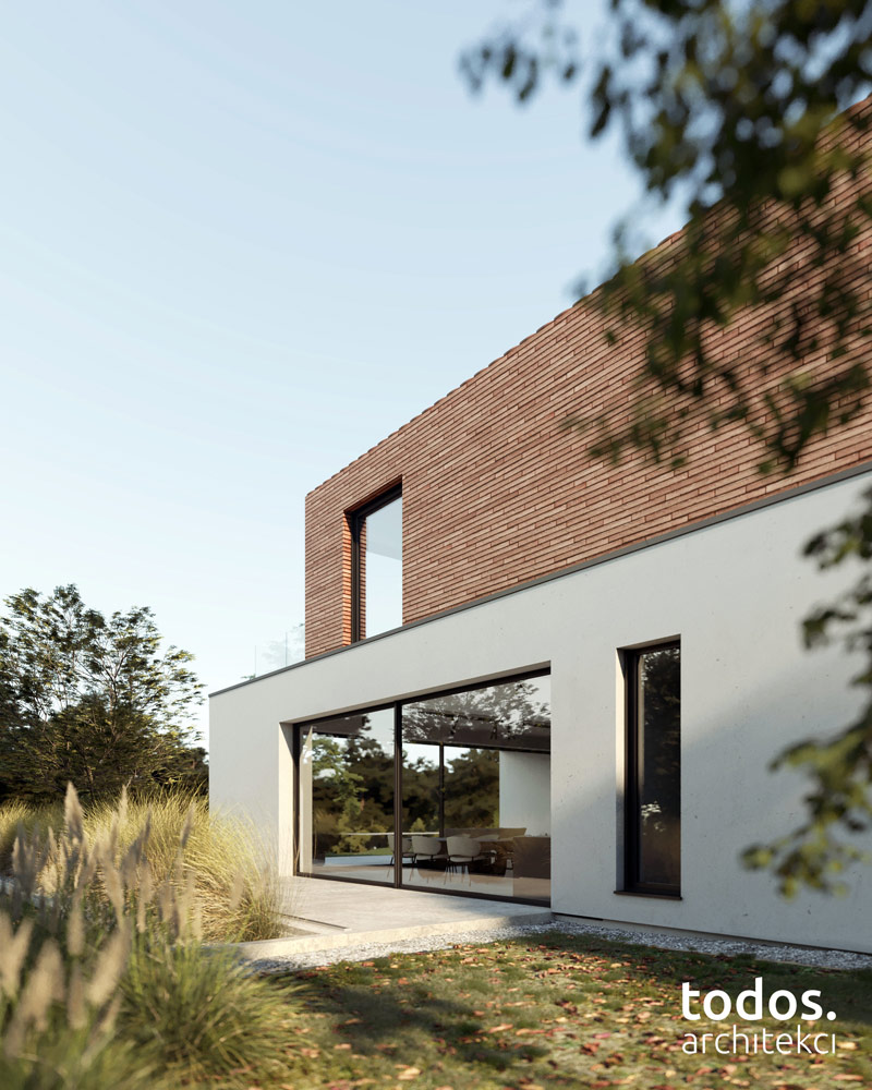 Wsp&oacute;łczesna minimalistyczna bryła inspirowana tradycyjną formą domu