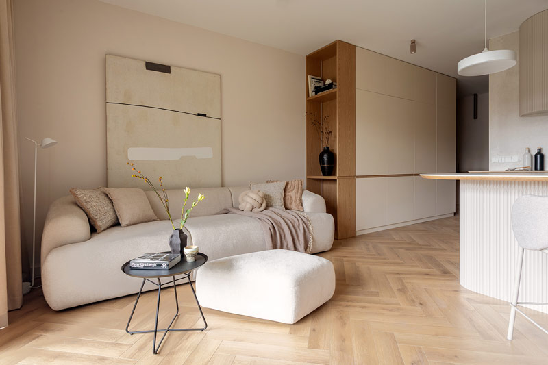 Kobiece, ponadczasowe wnętrze w estetyce japandi