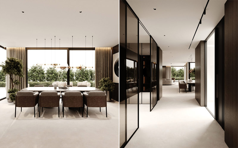 Minimalistyczne formy i wyraziste faktury we wnętrzach domu