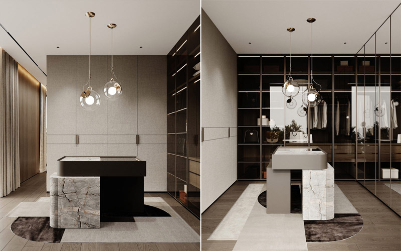 Minimalistyczne formy i wyraziste faktury we wnętrzach domu