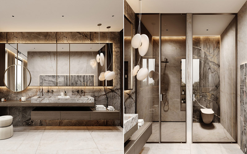 Minimalistyczne formy i wyraziste faktury we wnętrzach domu