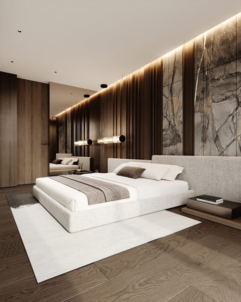 Minimalistyczne formy i wyraziste faktury we wnętrzach domu