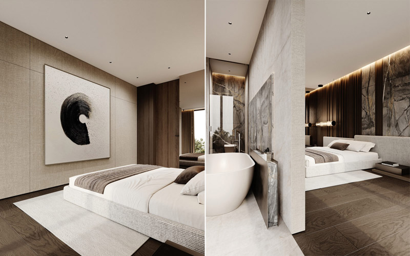 Minimalistyczne formy i wyraziste faktury we wnętrzach domu