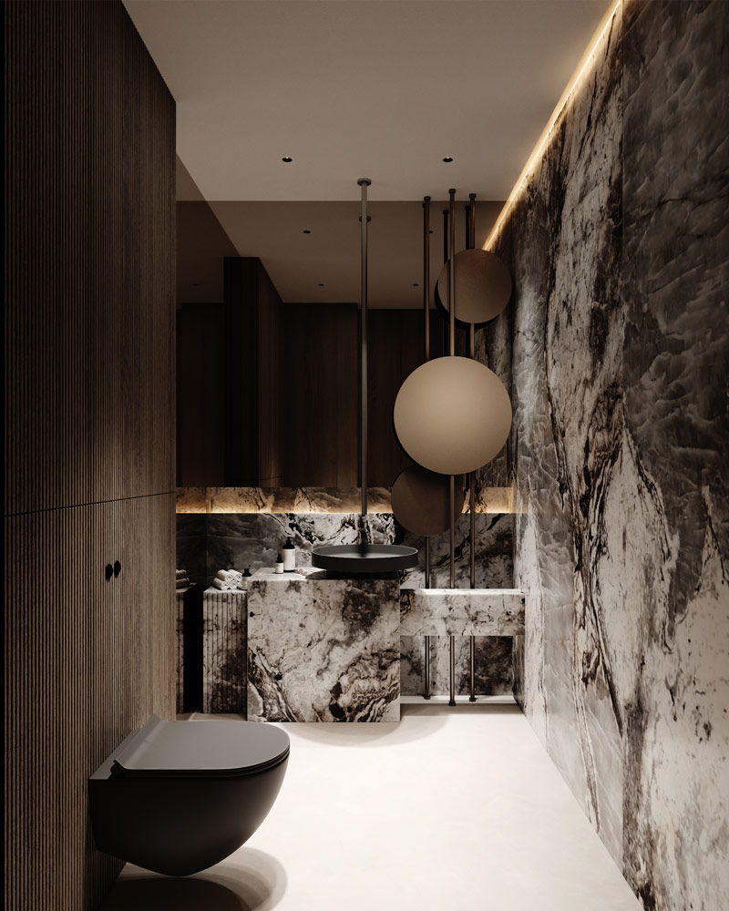 Minimalistyczne formy i wyraziste faktury we wnętrzach domu