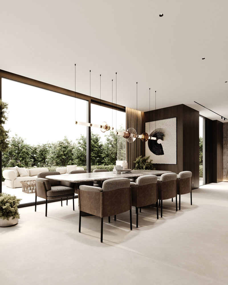 Minimalistyczne formy i wyraziste faktury we wnętrzach domu