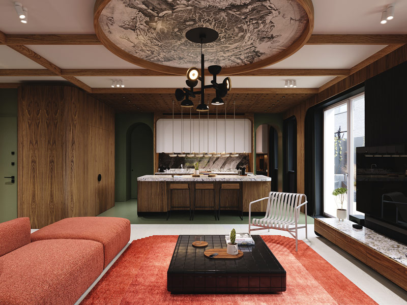 Oryginalne i zaskakujące wnętrza, pełne odniesień do historii architektury i designu