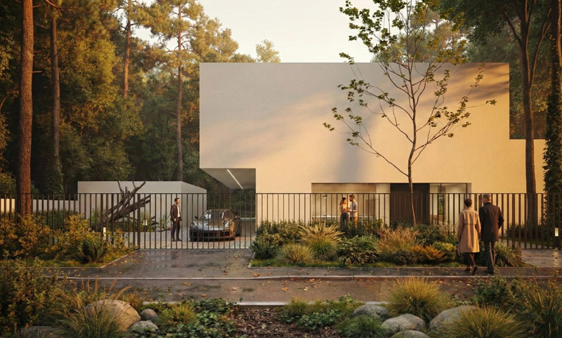 Nowoczesna willa w symbiozie z lasem