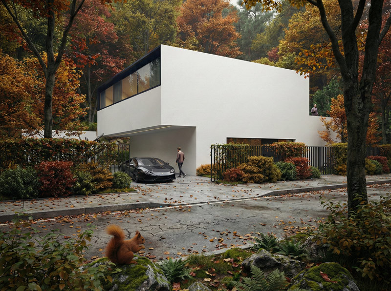 Nowoczesna willa w symbiozie z lasem