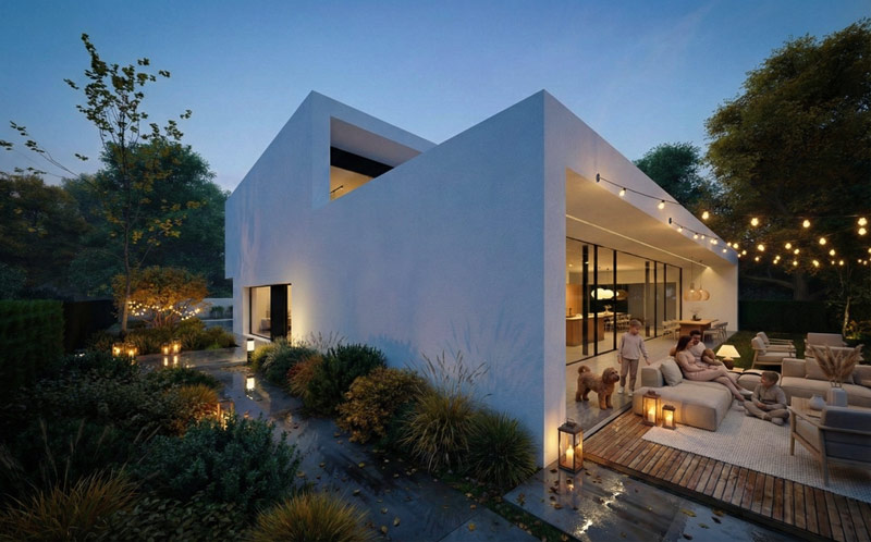 Nowoczesna willa w symbiozie z lasem