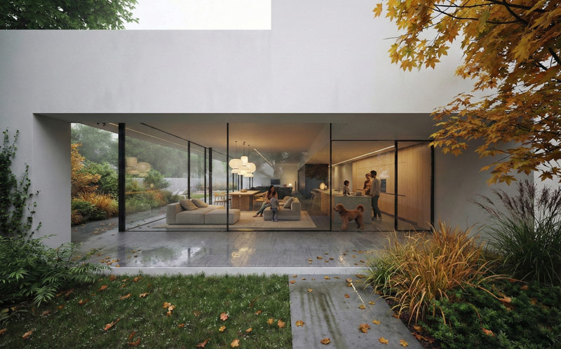 Nowoczesna willa w symbiozie z lasem