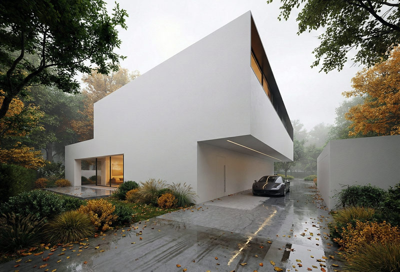 Nowoczesna willa w symbiozie z lasem