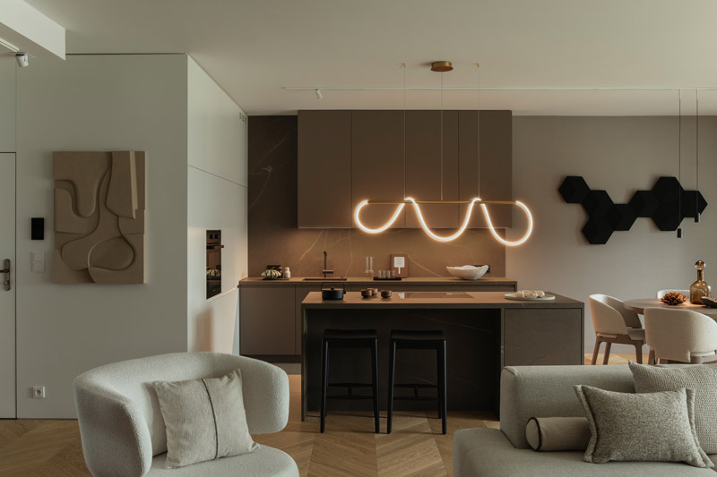 Apartament w duchu soft architecture