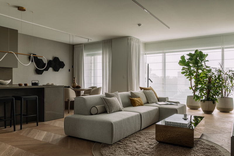 Apartament w duchu soft architecture