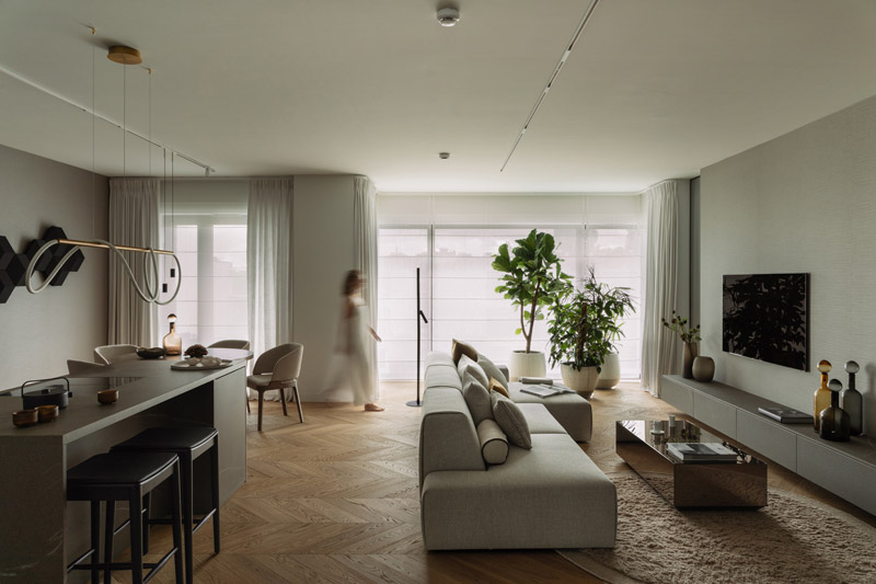 Apartament w duchu soft architecture