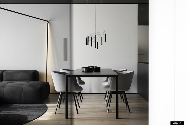 Minimalistyczne wnętrza mieszkania w Krakowie