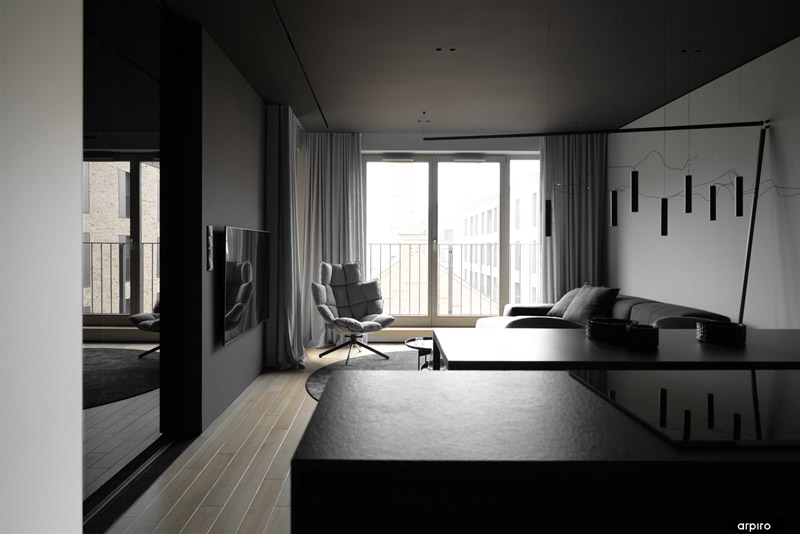 Minimalistyczne wnętrza mieszkania w Krakowie