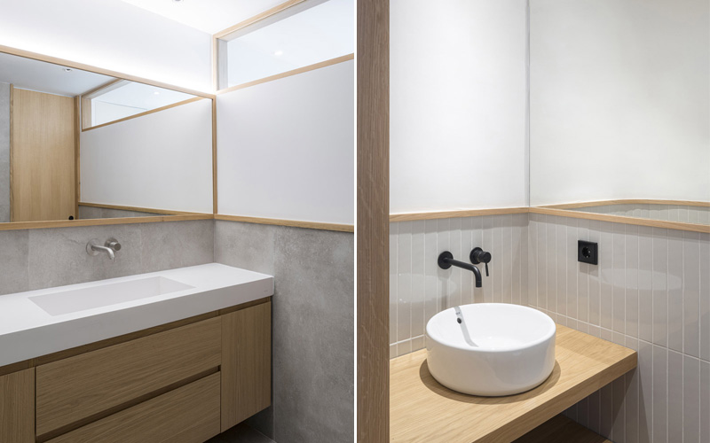 Przebudowa bliźniaka w odcieniach bieli i drewna