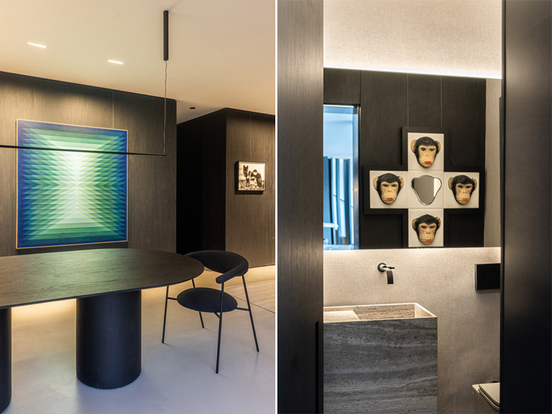 Minimalistyczny apartament wypełniony sztuką