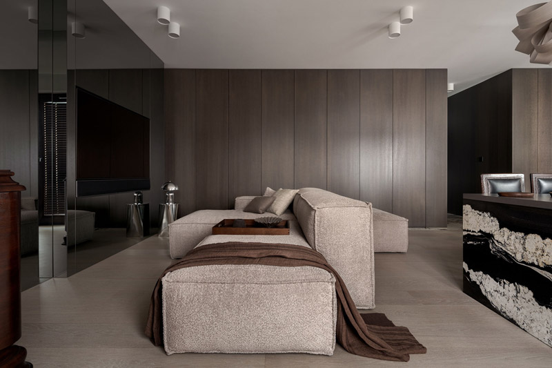 Elegancki apartament w apetycznych brązach