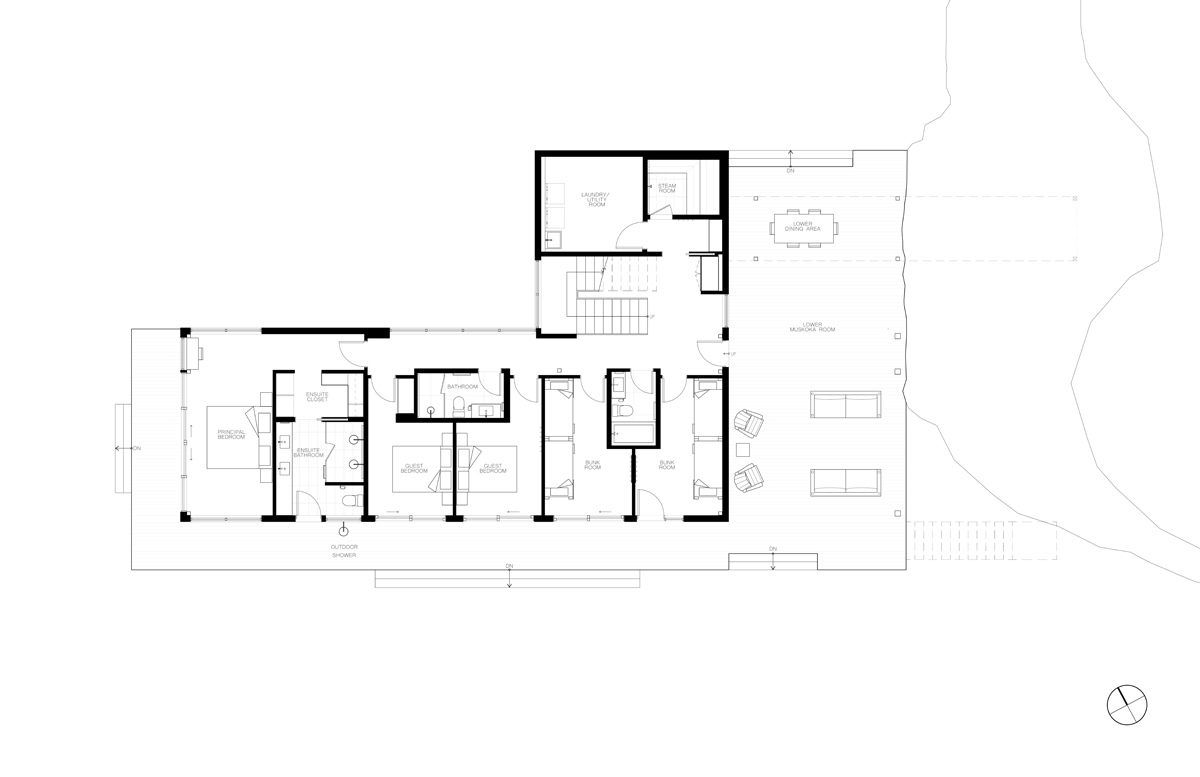 Dom nad jeziorem. Całoroczna przystań dla pary kochającej naturę.