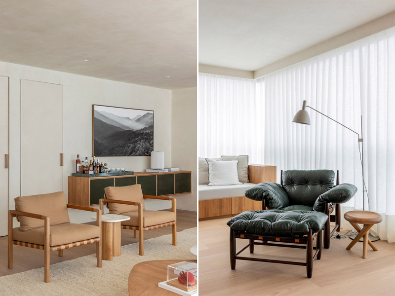 Wnętrze apartamentu z akcentami z terakoty