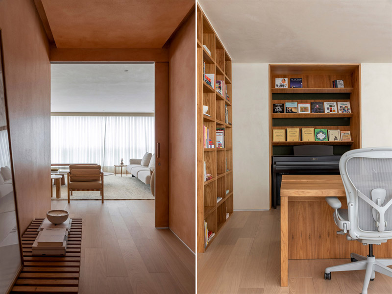 Wnętrze apartamentu z akcentami z terakoty