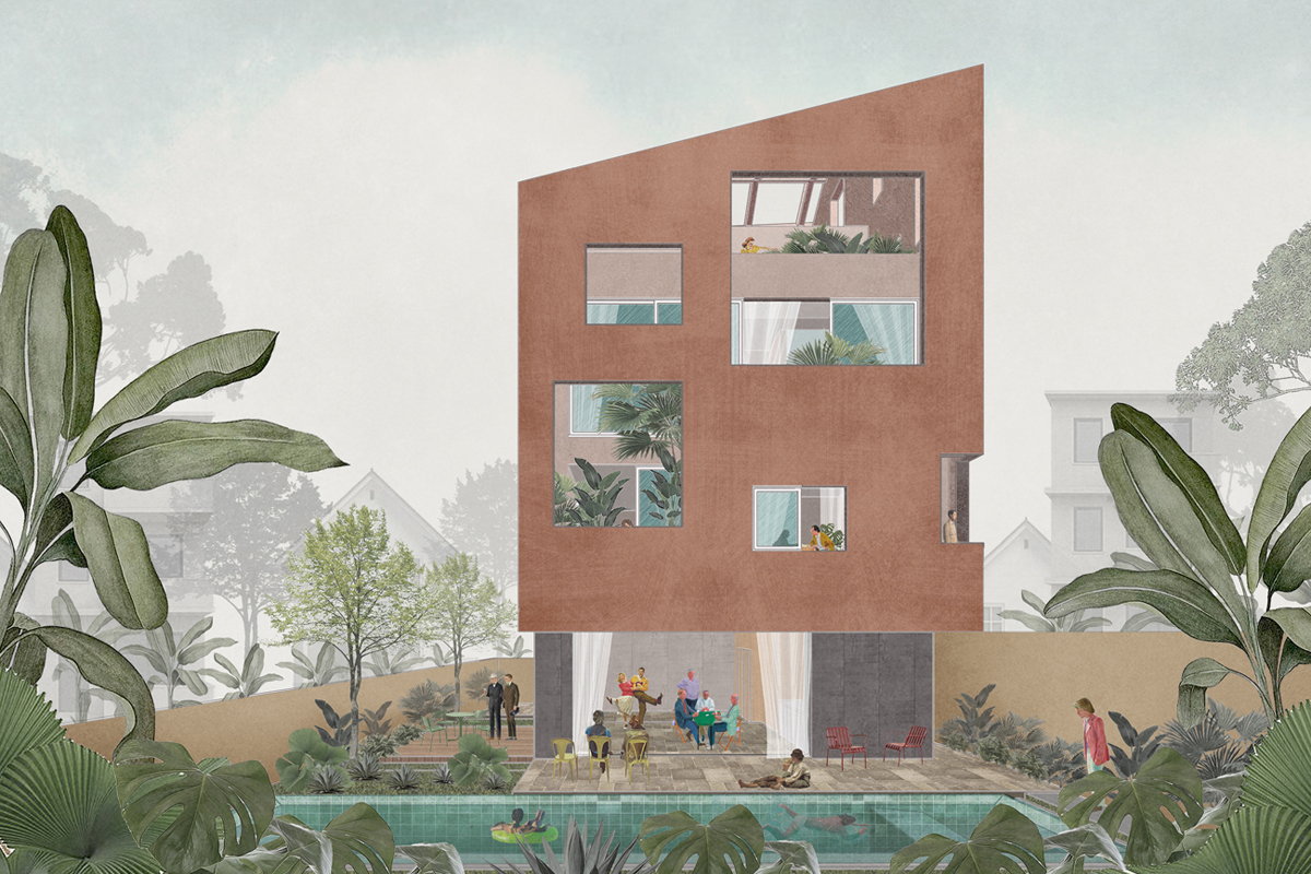 100 WINDOWS &ndash; wielopokoleniowy dom w Hanoi